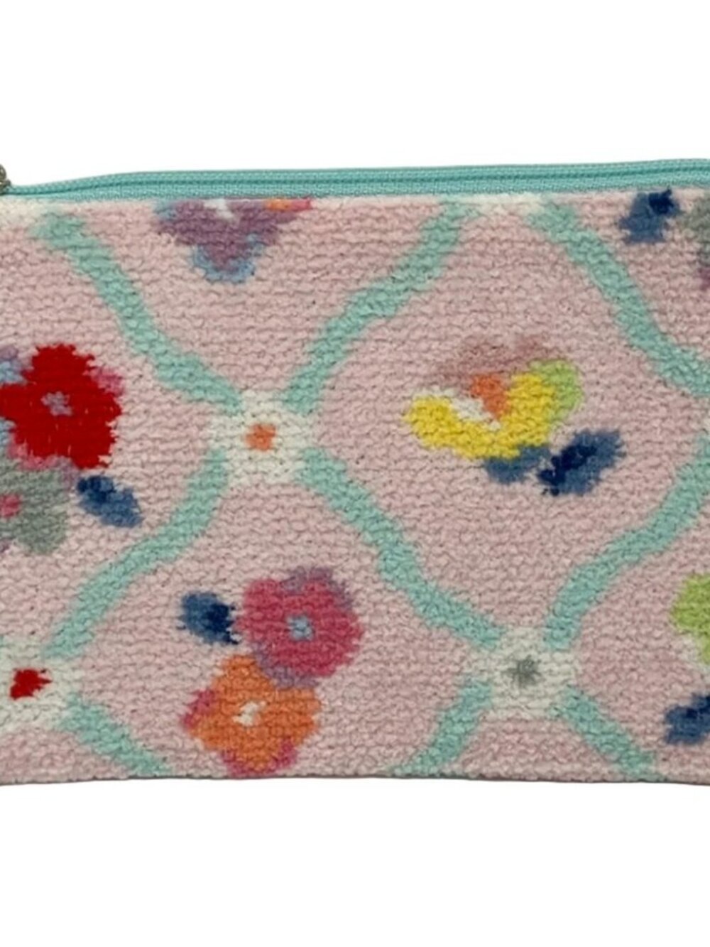 FEILER Pink Light Blue Multi Pile Pouch